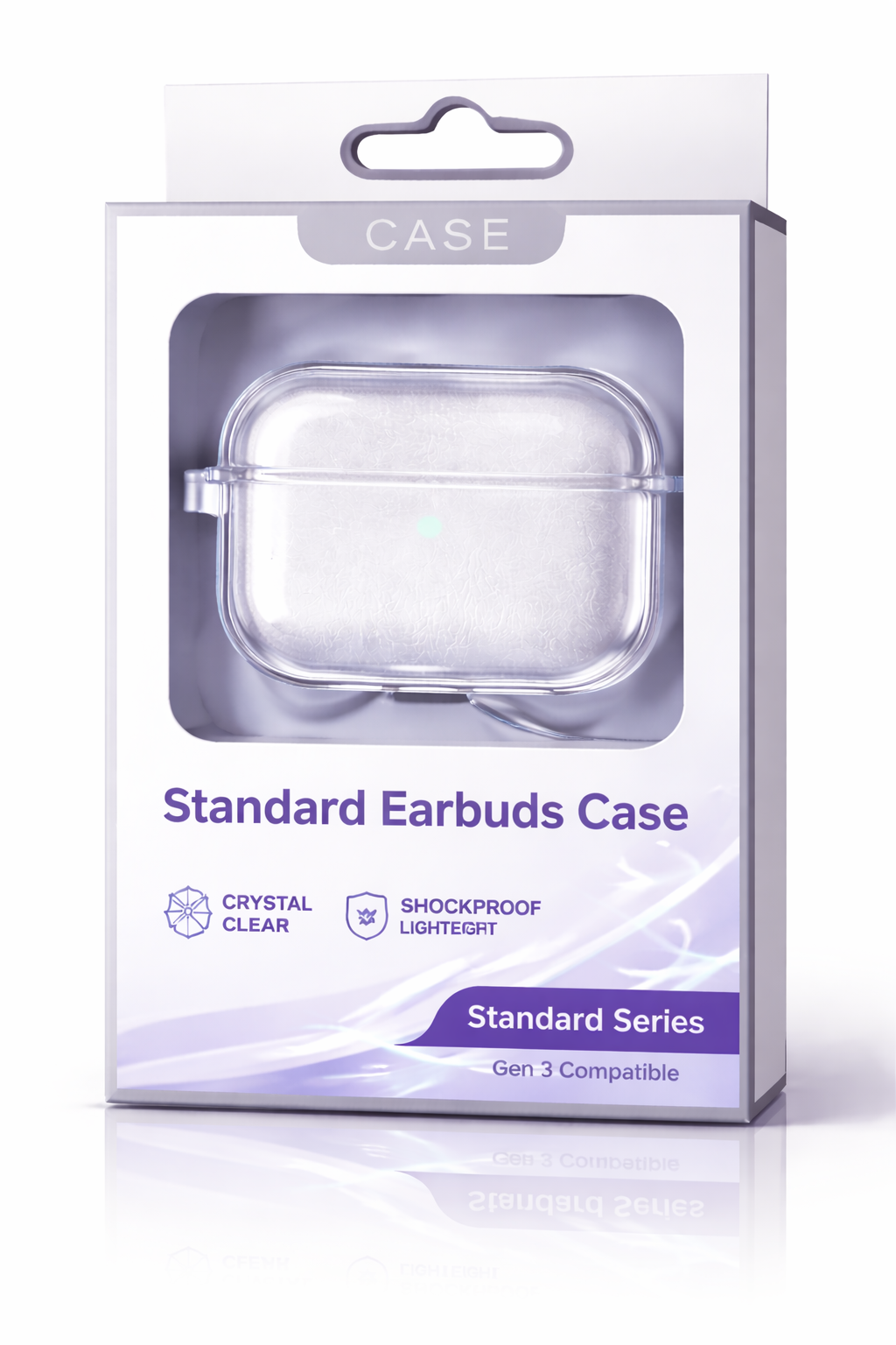 Wireless Earbuds Protective Case – Transparent Design | Custom Electronic Accessory