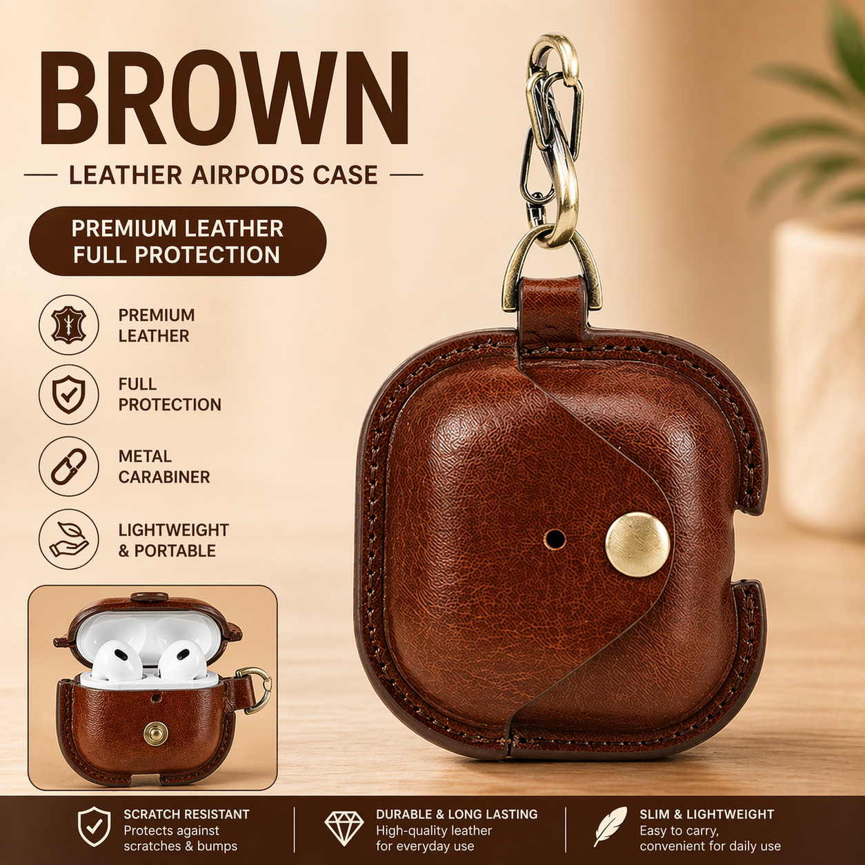 Custom Leather AirPods Pro Case / MOQ 100 PCS / Private Label / OEM & ODM / Bulk Order