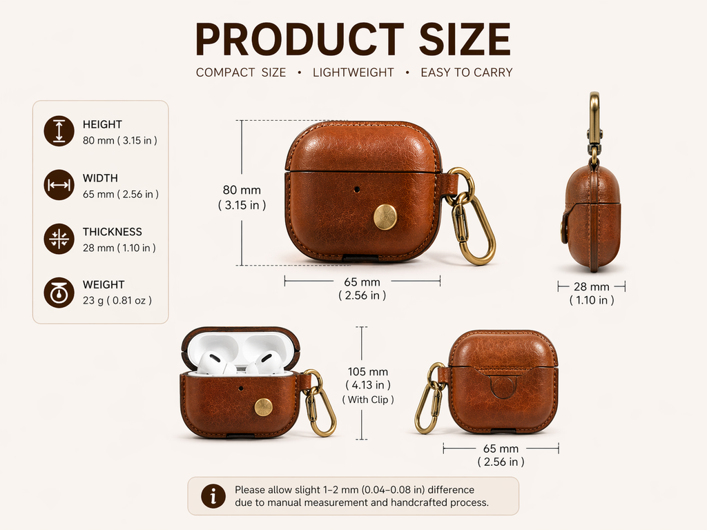Custom Leather AirPods Pro Case / MOQ 100 PCS / Private Label / OEM & ODM / Bulk Order