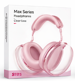 Transparent Plastic Headphones Protective Case – Max Series Non-Metal Full Cover Set