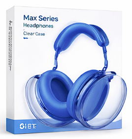Transparent Plastic Headphones Protective Case – Max Series Non-Metal Full Cover Set