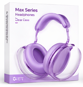 Transparent Plastic Headphones Protective Case – Max Series Non-Metal Full Cover Set