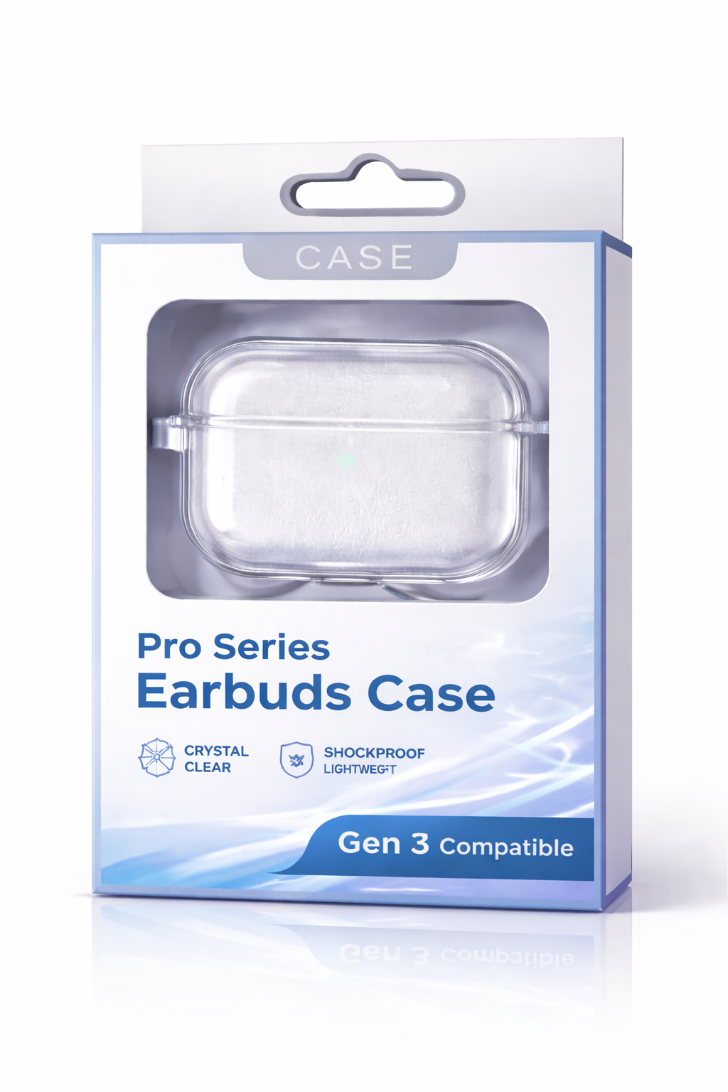 Wireless Earbuds Protective Case – Transparent Design | Custom Electronic Accessory